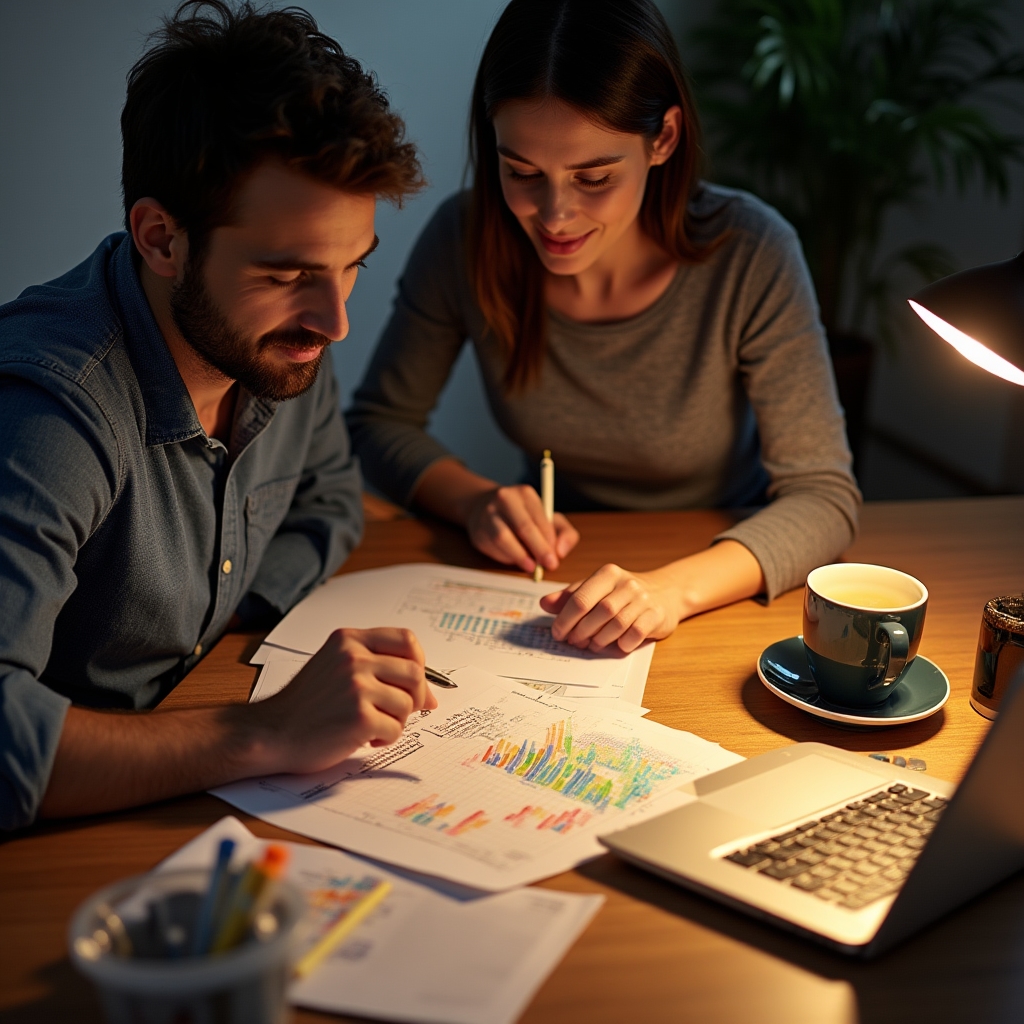 Tehnicieni studiind un certificat energetic